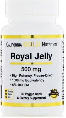 

California Gold Nutrition Royal Jelly 500 mg 30 Veggie Caps(30 No)
