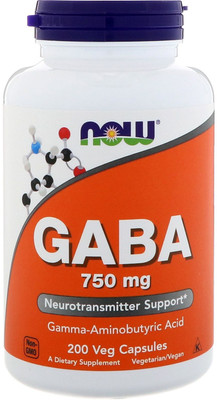 

Now Foods GABA 750 mg 200 Veg Capsules(200 No)
