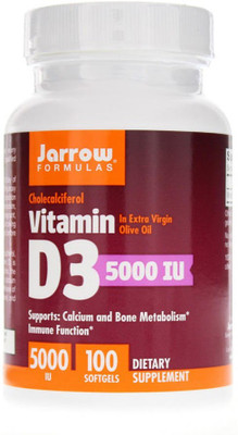 

Jarrow Formulas Vitamin D3 5000 IU 100 Softgels(100 No)