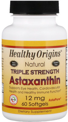 

Healthy Origins Natural Triple Strength Astaxanthin 12 mg 60 Softgels(60 No)