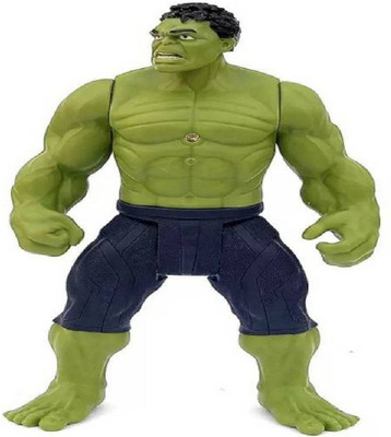 

MobiNok Avenger 2 Age Of Ultron Action Figure Series with LED Light on Chest with Weapons Twist and Move HULK (Green )(Green)