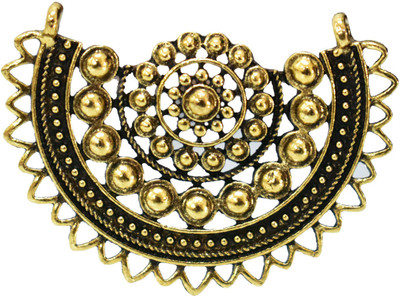 

Embroiderymaterial Round Shape Metal Charms/Findings for Jewellery Making (Pack of 4 Pieces)