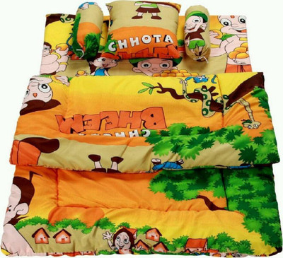 

YATIN FAB Baby bedding set 5 in one [ bheem bed](Fabric, Multicolor)