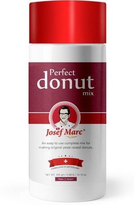 

Josef Marc Perfect Donut Mix, 400g - Non GMO, No Artifical Color or Preservative, Formulated in Switzerland Self Rising Flour Powder(400 g)