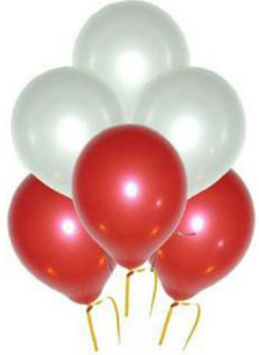 

TRISHRA Solid B07GPGV625 Balloon(Red, Silver, Pack of 50)