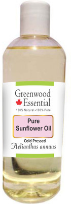 

Greenwood Essential Pure Sunflower Oil (Helianthus annuus) 100% Natural Therapeutic Grade Cold Pressed(200 ml)