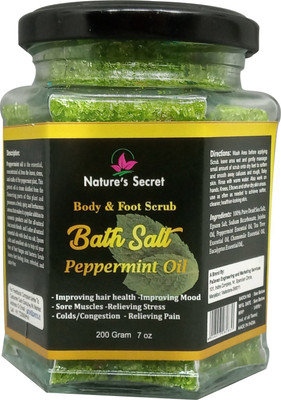 

Nature's Secret Body & Foot Scrub Bath Salt (Peppermint Oil Flavored)200Gm(200 g)