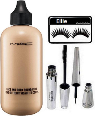 

ellie Eyelashes,Mac Face & Body Foundation,Brooke Candy Eyeliner,Mascara(set Of 4)(Set of 4)