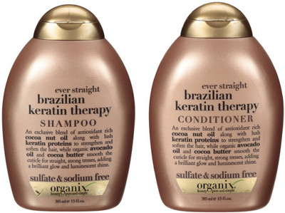 

Organix Ever Straight Brazilian Keratin Therapy Shampoo and Conditioner Set, 13 Ounce Each(Set of 2)