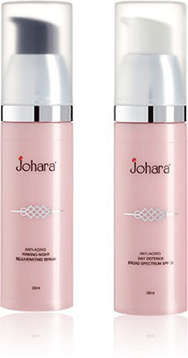 

Johara Anti- Aging Day Defence Broad Spectrum SPF 30 (30ml) + Anti- Aging Firming Night Rejuvenating Serum (30ml)(Set of 2)