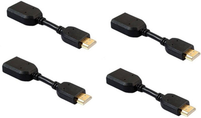 

Teratech (Pack of 4) HDMI Male to HDMI Female Extension Cable 1.4V High Speed Ethernet 3D Full HD 1080P HDMI Adapter(Compatible with TV, Black)