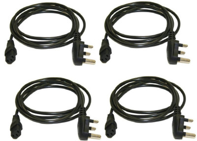 

Teratech (Pack of 4) 1.5 Meter Power Cable Lead Cord For Desktop PC / Monitor / Printer Power Cord(Compatible with Computer, Black)