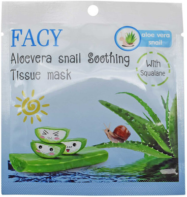 

Facy Aloevera Snail Soothing Tissue Mask Face Shaping Mask
