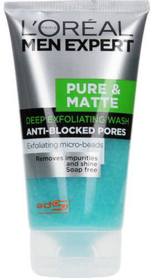 

L'Oreal Men Expert Pure & Matte Deep Exfoliating Wash Face Wash(150 ml)