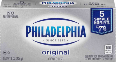 

Philadelphia Original Cream Cheese - 226g (8oz) 226 g Box