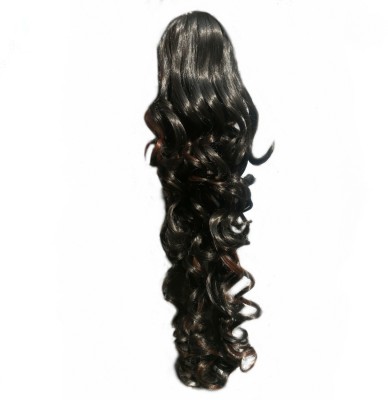 Alizz Cluch hair wig for girls hair extensions bun juda pony tail wig natural long hair wig stylish wig artificial hair wig for women pony wig out curl step cut hair feather cut hair style step cut hair style straight bun ladies wig choti fake hair braid Hair Extension