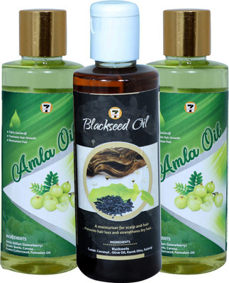 

7 Days AMLA OIL (200 ML) (PACK of 2) + BLACKSEED OIL (100 ML) Hair Oil(200 ml)