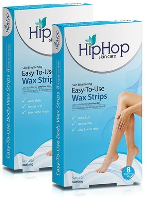 

Hip Hop Body Wax Strips with Argan Oil - Natural (Pack of 2) Strips(16 Strips, Set of 2)