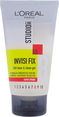

L'Oreal Studio Line 8 Invisi Fix 24hr Clear & Clean Gel, Super Strong Hair Gel(150 ml)