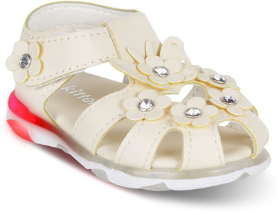 

KITTENS Girls Velcro Flats(Beige