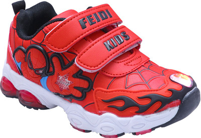 

FEETWELL Boys Velcro Sneakers(Red