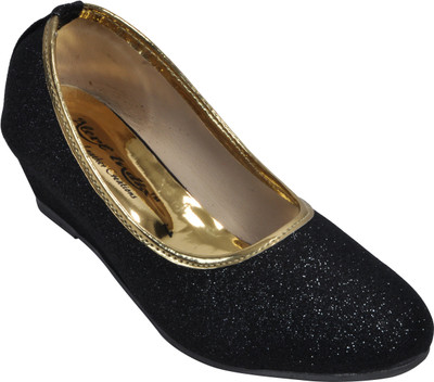

Alert India Girls Slip on Ballerinas(Black