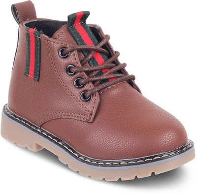 

KITTENS Boys Slip on Casual Boots(Brown