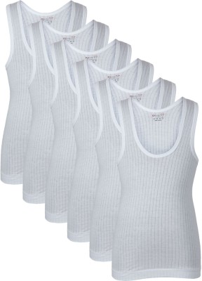 BodyCare Vest For Boys Cotton Blend(White, Pack of 6)