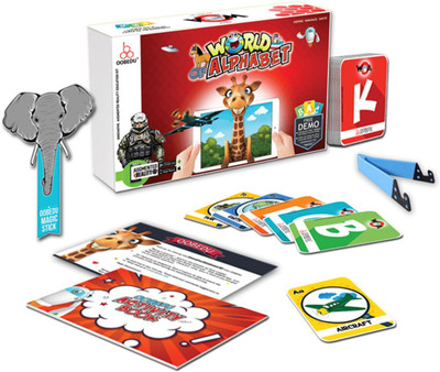 

OOBEDU "WORLD OF ALPHABET" Augmented Reality Educational Flash Card Set(Multicolor)