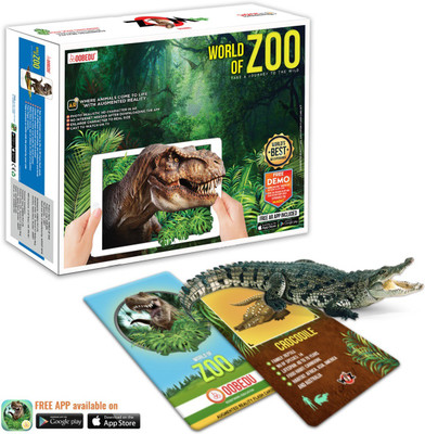 

OOBEDU “WORLD OF ZOO” Augmented Reality Educational Flash Card Set(Multicolor)