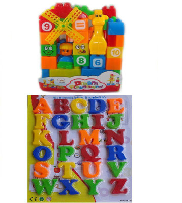 

New Pinch Combo of Magnetic Learning Alphabets (ABC) size big with Drawing ,Writing Magic Slate for Kids(Multicolor)