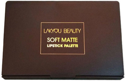 LAKYOU BEAUTY Lipstick Soft Matte 15 Multicolor Palette 15 gm(15 g, Multicolor)