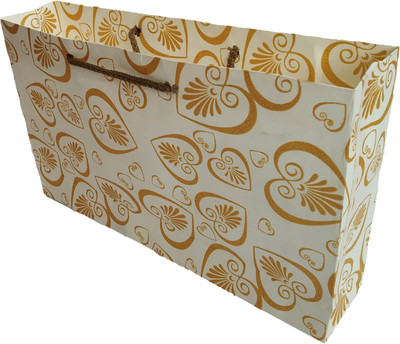 

New Jaipur Handicraft Printed Party Bag(White, Pack of 10)
