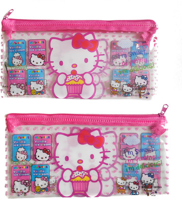 

Feel Alive Hello Kitty Hello Kitty Art Plastic Pencil Boxes(Set of 2, Multicolor)