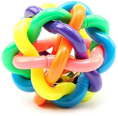 

Petlicious & More Best Quality Pet Dogs & Puppies Rainbow Large SizeBall with Bell Inside Chew Toy Play Toy for Dogs & Puppies Rubber Ball, Chew Toy, Fetch Toy, Training Aid, Rubber Toy, Tough Toy For Dog