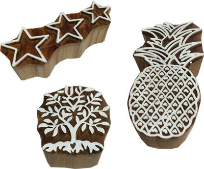 skart wooden printing blocks120 Printing Blocks(Pack of 3)