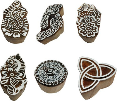skart wooden printing blocks122 Printing Blocks(Pack of 6)