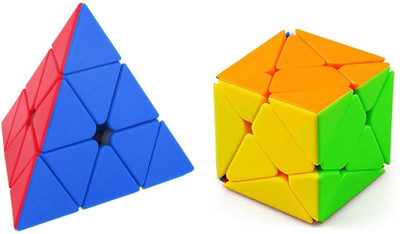 

Nabhya High Speed Magic Rubik Cube Combo Set of 2 (Pyraminx &Axis Cube ) Puzzle Brainstorming Game Toy(2 Pieces)