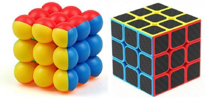 

Nabhya High Speed Magic Rubik Cube Combo Set of 2 ( 3X3 & 3X3 Bubble Cube) Puzzle Brainstorming Game Toy(2 Pieces)