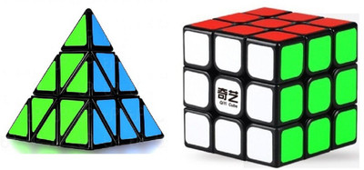 

Nabhya High Speed Magic Rubik Cube Combo Set of 2 (Pyraminx Black &Qiyi 3X3 Black ) Puzzle Brainstorming Game Toy(2 Pieces)