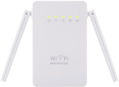 

Pratham 300Mbps 802.11 Dual Antennas Wireless WiFi Range Repeater Booster Router(White)