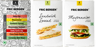 

Fric Bergen Combo Of Sandwich Spread (Pack 1)+Combo Of Mayonnaise (Pack 1)+Mix Sauces (Pack 1) Sauces & Ketchup(756 g)