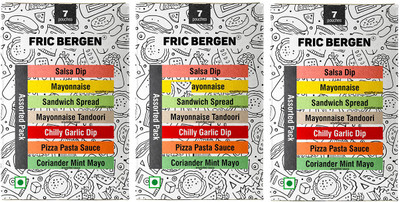 

Fric Bergen Mix Sauces (21 Sachet x 36g)-Pack of 3 Sauces & Ketchup(756 g)