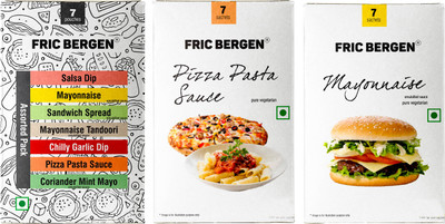 

Fric Bergen Combo Of Mayonnaise (Pack 1)+Combo Of Pizza Pasta Sause (Pack 1)+Mix Sauces (Pack 1) Sauces & Ketchup(756 g)