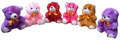 

Kanchan Toys Teddy Bear Cutiee For Kids Pack Of 6 - 30 cm(Multicolor)