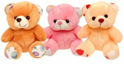 

Kanchan Toys Teddy Bear Amazing For Kids Pack Of 3 - 30 cm(Multicolor)