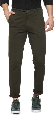 CAMPUS SUTRA Regular Fit Men Dark Green Trousers