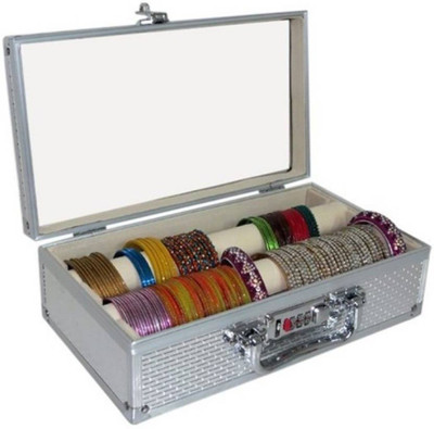 

Hubshi 2 Rods (Silver) Bangle Box Vanity Box(Silver)