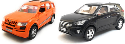 

The Game Begins Combo Pack of XUV 500 Car Toy and Hyundai Creta miniature Car toys (Set of 2 Cars) - Value Pack | Orange and Black(Orange, Black)