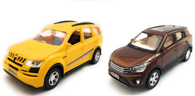 

The Game Begins Combo Pack of XUV 500 Car Toy and Hyundai Creta miniature Car toys (Set of 2 Cars) - Value Pack | Yellow and Brown(Yellow, Brown)